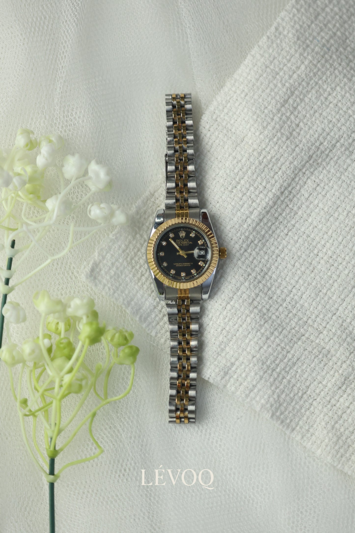 Rolex Twotone Black Dial