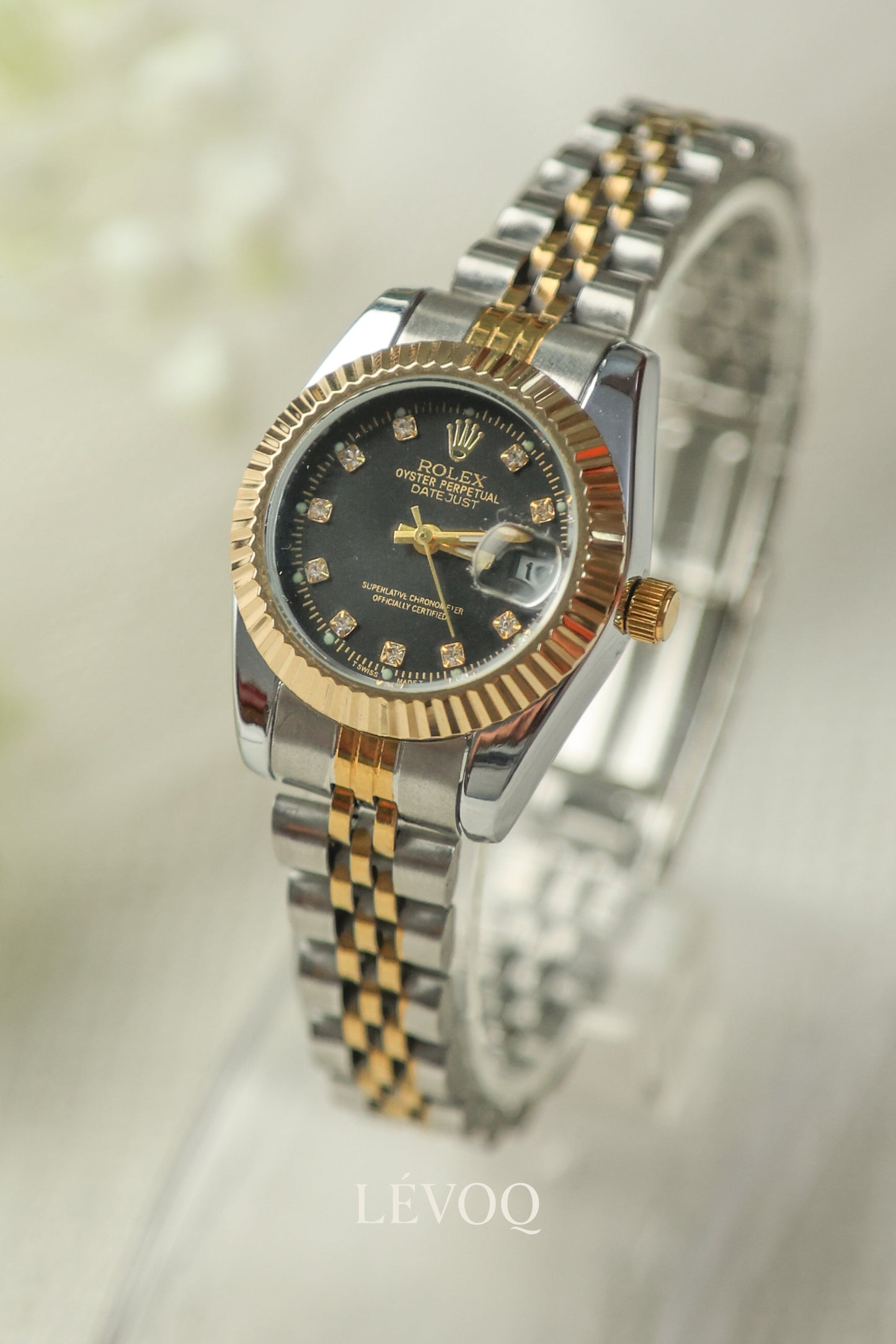Rolex Twotone Black Dial