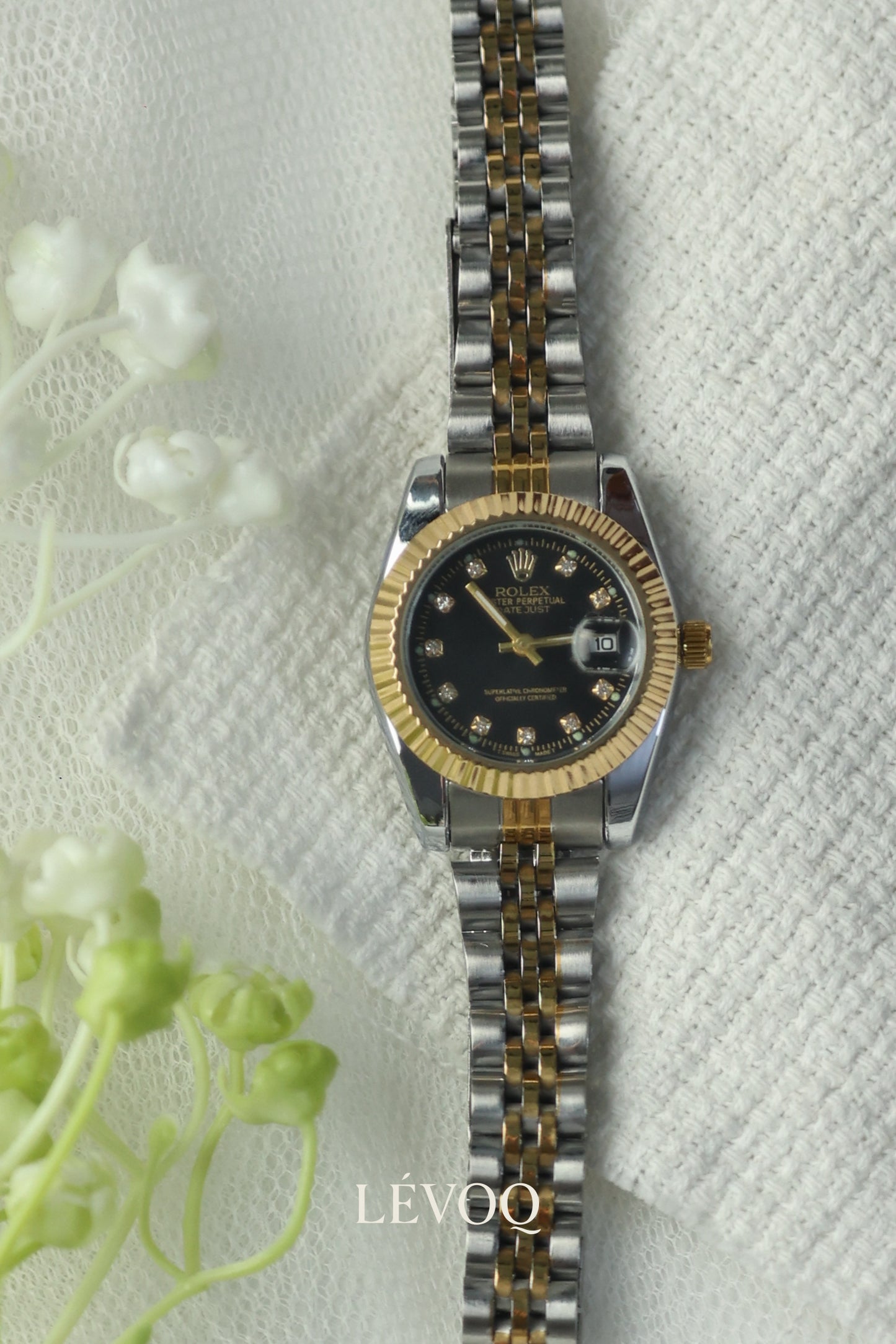 Rolex Twotone Black Dial