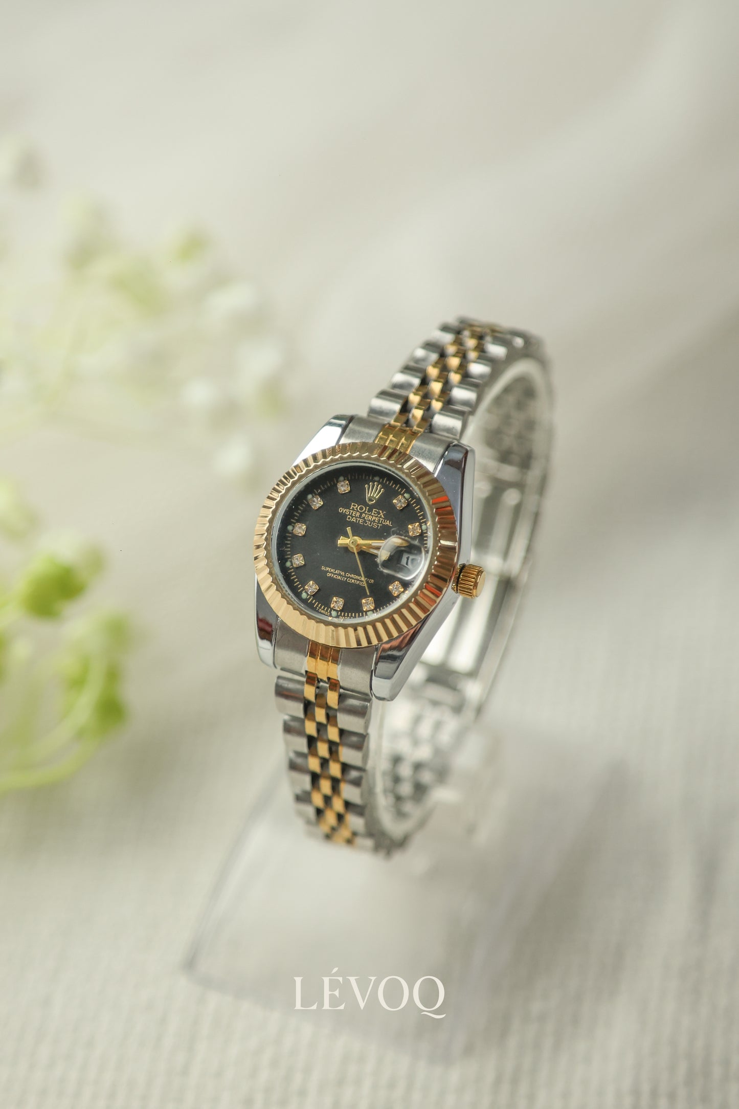 Rolex Twotone Black Dial