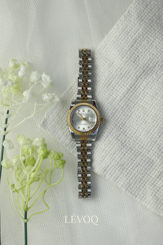 Ro-lex Twotone White Dial