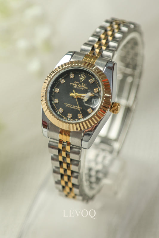 Rolex Twotone Black Dial