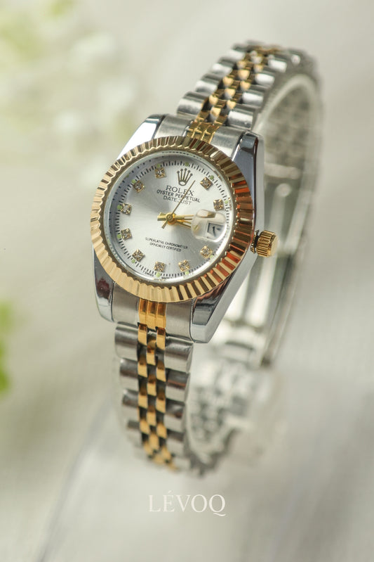 Rolex Twotone White Dial