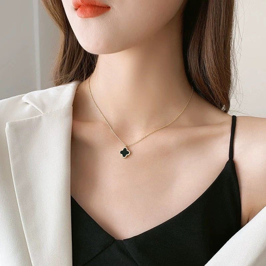 Two Sided Clover Necklace